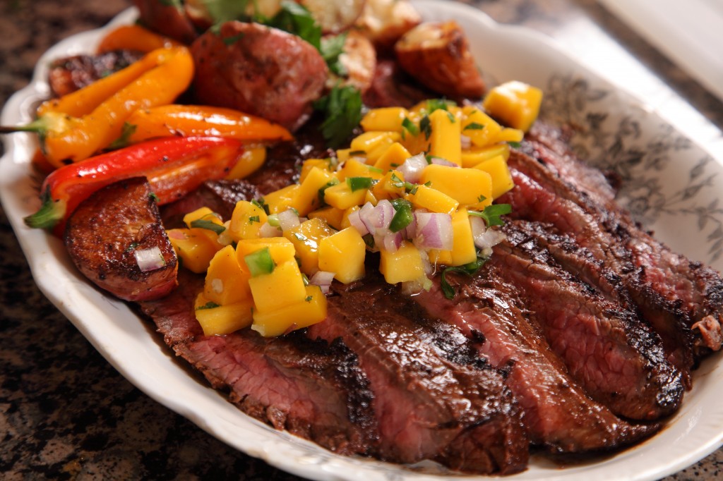 flank steak with mango salsa recipe