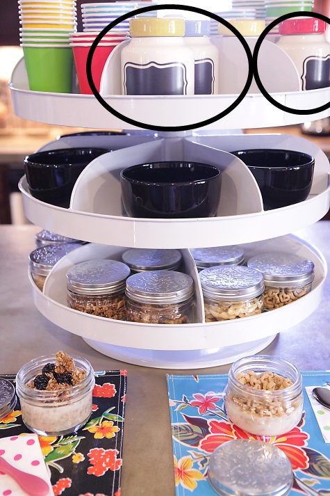 Ceramic Canisters  with chalkboard labels